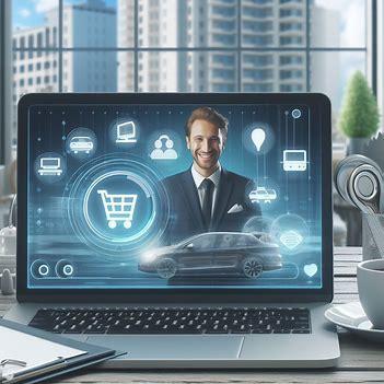 Uomo dentro AI TOUCH pubblicitario